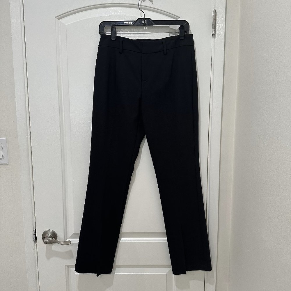 Laundry Black Pants - Size 8 - Work Professional Pants - Slit - Zipper Button